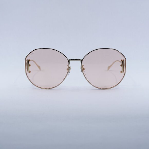 🕶️ New Gucci GG1206SA 004 Sunglasses - Gold Frame, Pink Lenses - Picture 2 of 12